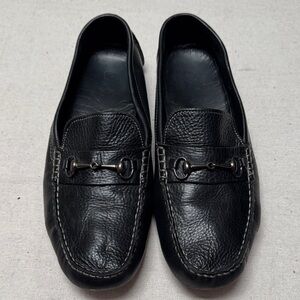 Cole Haan Men's Black Leather Loafers.